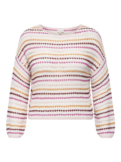 ONLY Carmakoma Pullover  bær / orange / lys pink / hvid