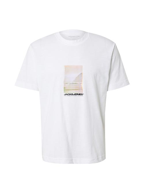 JACK & JONES Bluser & t-shirts 'JCOSAGO'  sand / sort / hvid