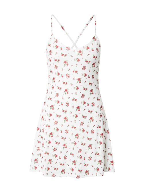 ABOUT YOU Sommerkjole 'Chiara'  græsgrøn / rød / hvid