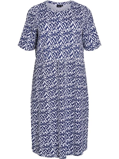 Zizzi Kjole  navy / hvid