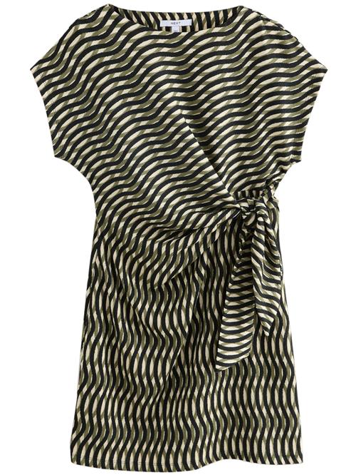 Next Kjole  mørkeblå / oliven / hvid