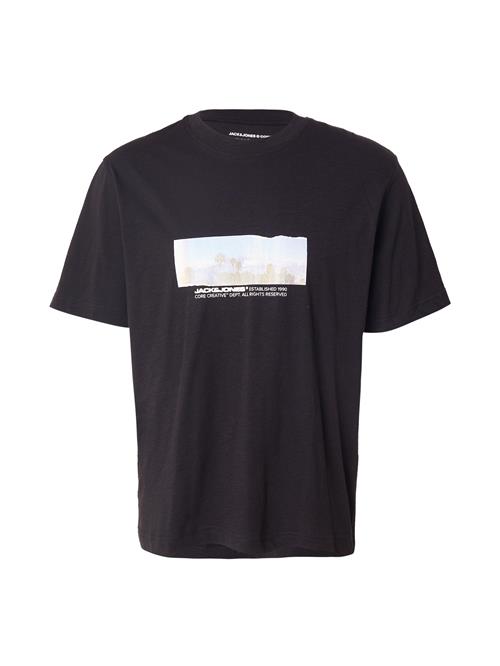 JACK & JONES Bluser & t-shirts 'JCOSAGO'  dueblå / sort / hvid