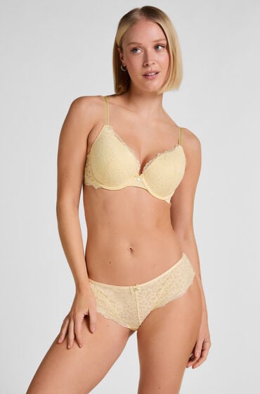 Hunkemöller Brasiliansk trusse Marine Gul