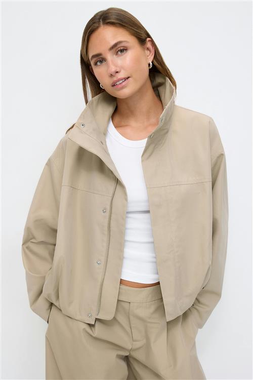 Gina Tricot - High neck short jacket - Frakker med høj krave - Beige - L - Dame
