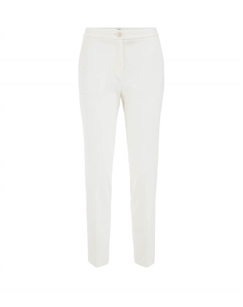 WE Fashion Bukser med fals  hvid