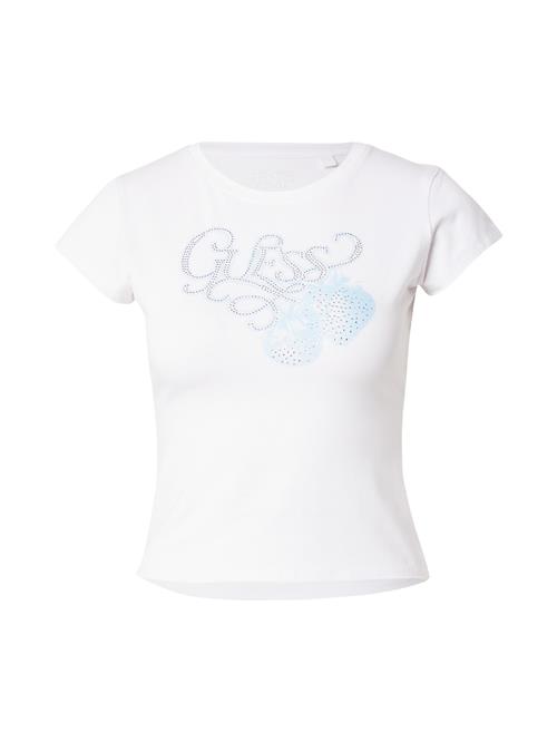 GUESS Shirts 'STRAWBERRY'  pastelblå / hvid
