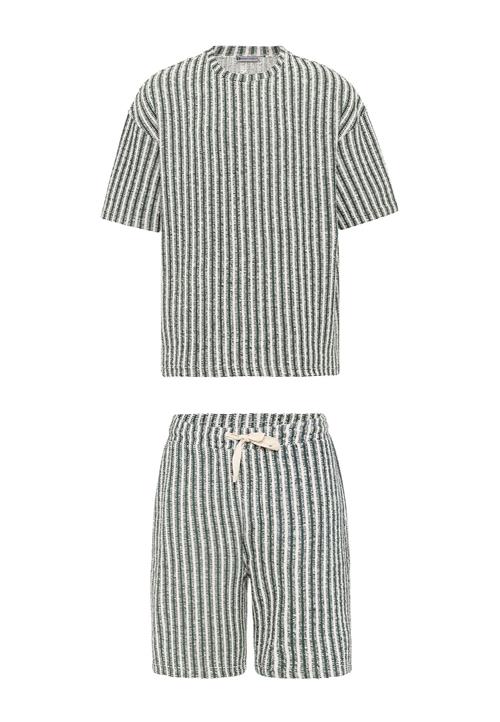 Dandalo Joggingdragt  mørkegrøn / hvid