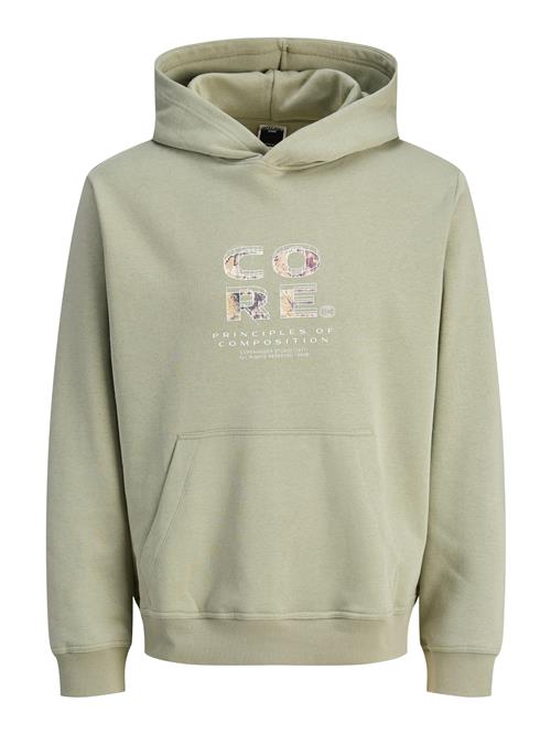 JACK & JONES Sweatshirt 'JCOSTANCE'  khaki / brombær / lyseorange / hvid