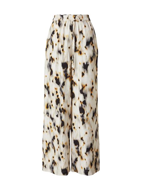 co'couture Bukser 'Elisa'  ecru / gylden gul / sort