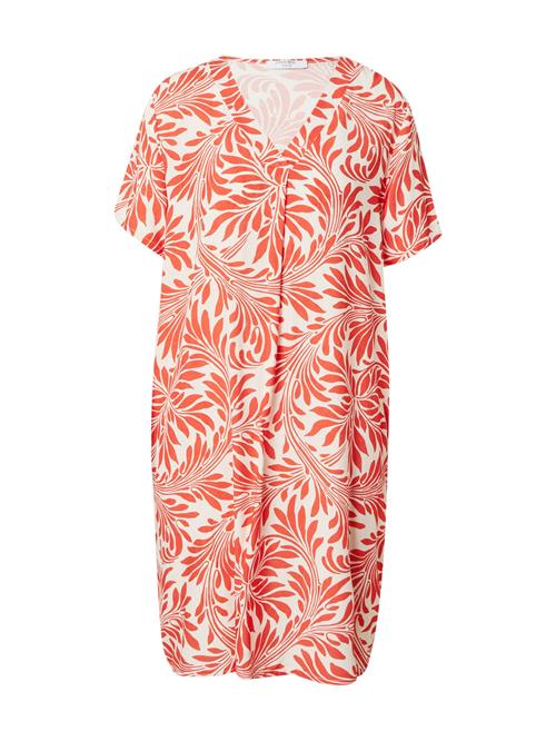 ZABAIONE Kjole 'Ro44myy'  orangerød / hvid