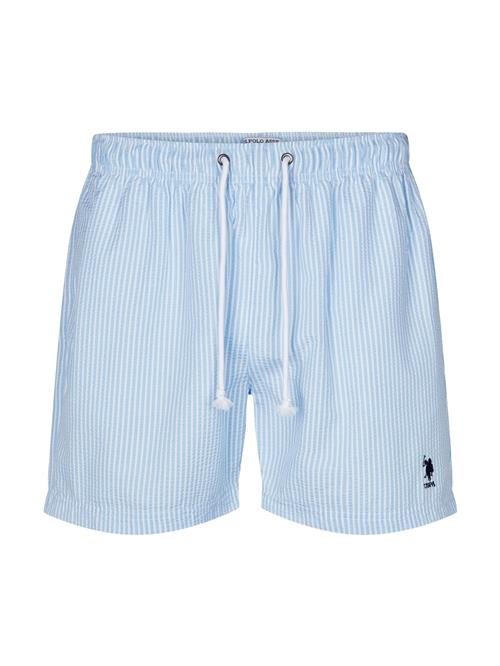 U.S. POLO ASSN. Badeshorts 'UMBRIGGS'  lyseblå / hvid