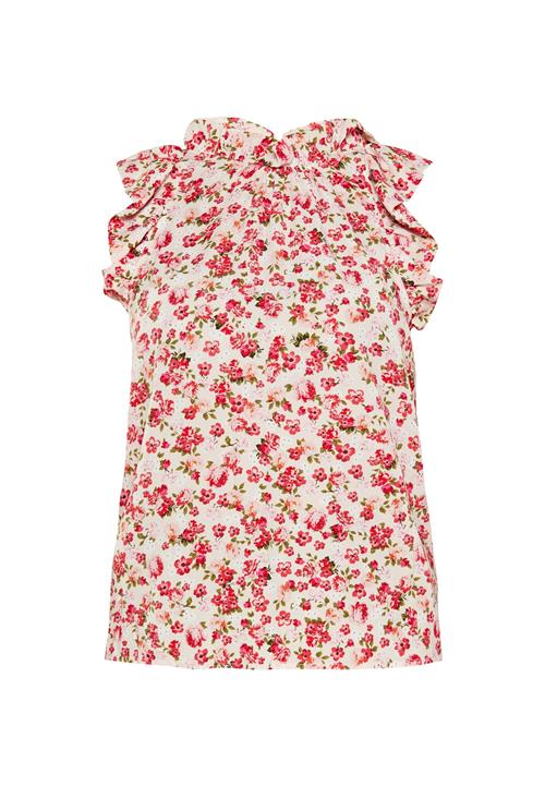 FELIPA Bluse 'Spring Summer'  lysebeige / grøn / rød / hvid