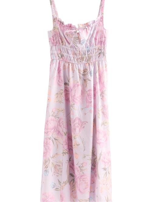 Next Kjole  lyselilla / lyseorange / lyserød