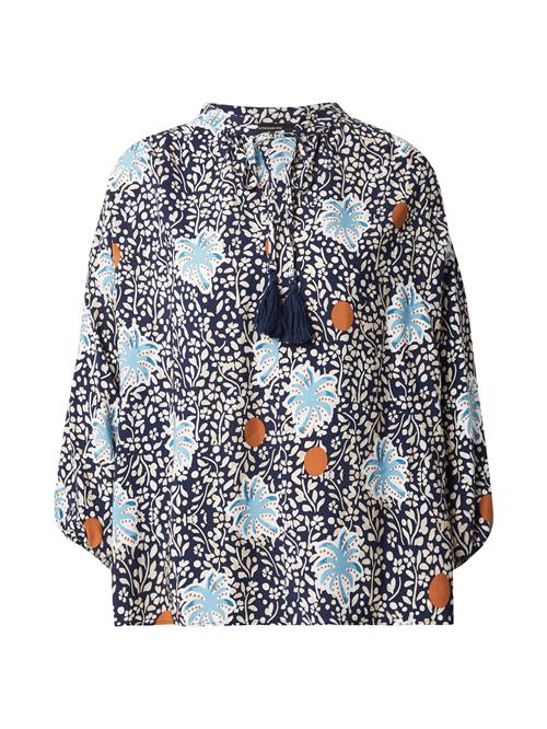 MORE & MORE Bluse  beige / turkis / sort / hvid