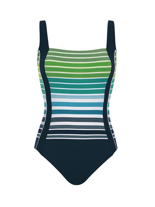 SUNFLAIR Badedragt  lyseblå / mørkeblå / oliven / hvid