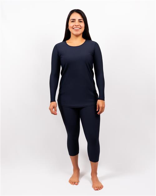 Vigga Fitted Deep Blue Long-Sleeve - Extra Length