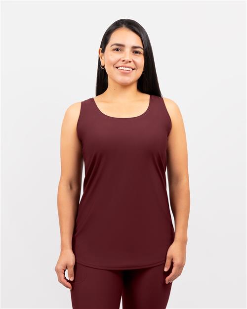 Vigga Fitted Deep Bordeaux Top - Extra Length