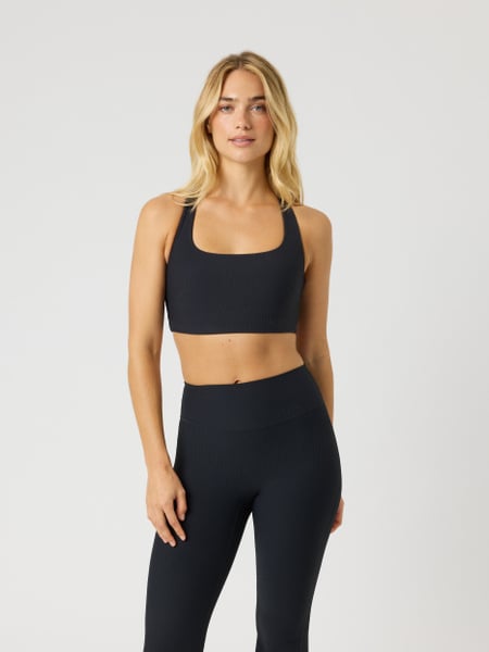 Björn Borg Studio Ribbed Racerback Bra Sort, L
