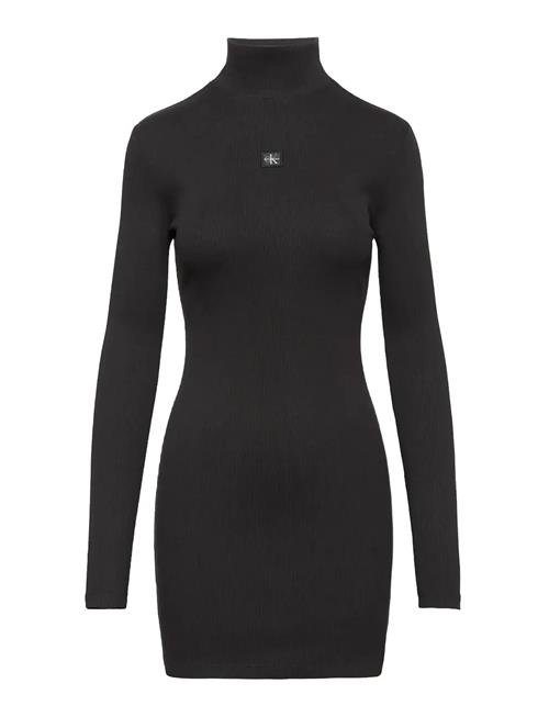 Calvin Klein Jeans | Ls Woven Label 2X2 Rib Mini Dres | XS
