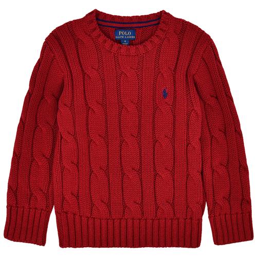 Ralph Lauren Kabelstrikket Sweater Holiday Red  Holiday Red 124-134cm  Rød  124-134 cm  mand