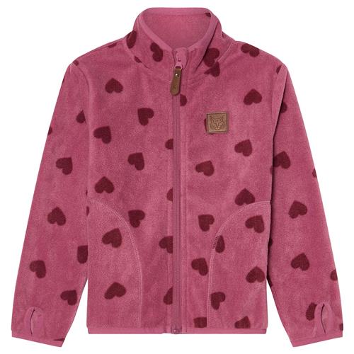 Kuling Northpole Fleece-jakke Mauve Hearts  110/116 cm  Lilla  110/116 cm  unisex