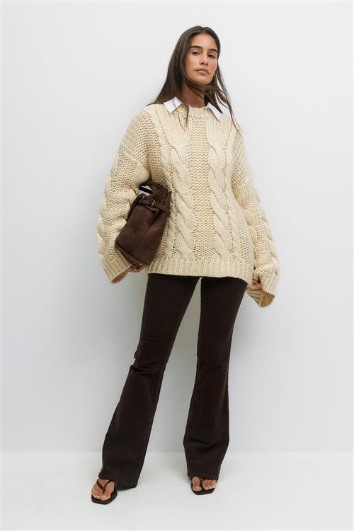 Gina Tricot - Y2k low cord bootcut jeans - Fløjlsbukser - Brun - 34 - Dame