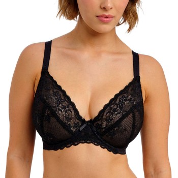 Freya BH Quinn Underwire Plunge Bra Sort K 75 Dame