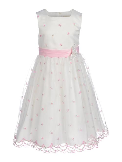 happy girls Kjole  lyserød / hvid