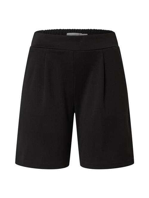 ICHI Bukser med lægfolder 'Kate'  sort