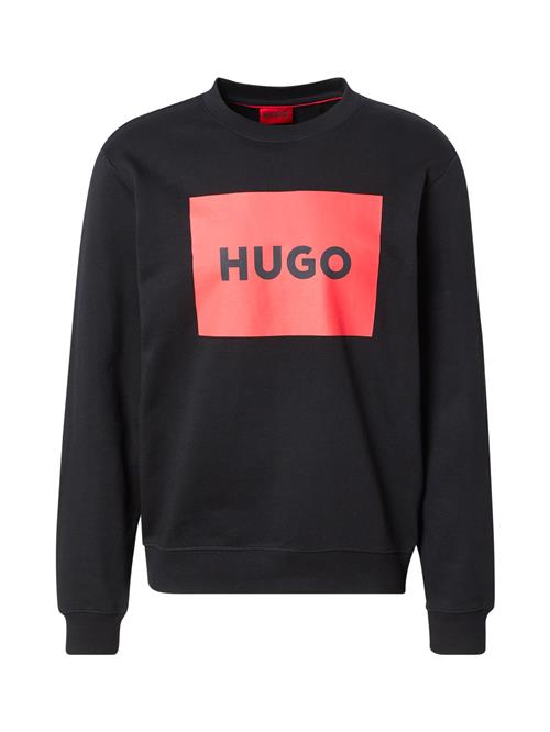 HUGO Sweatshirt 'Duragol'  brandrød / sort