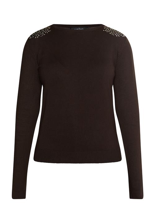 usha BLACK LABEL Pullover 'Nowles'  mørkebrun