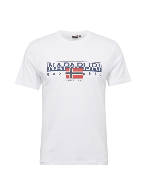 NAPAPIJRI Bluser & t-shirts 'S-Aylmer'  creme / marin / cranberry / hvid