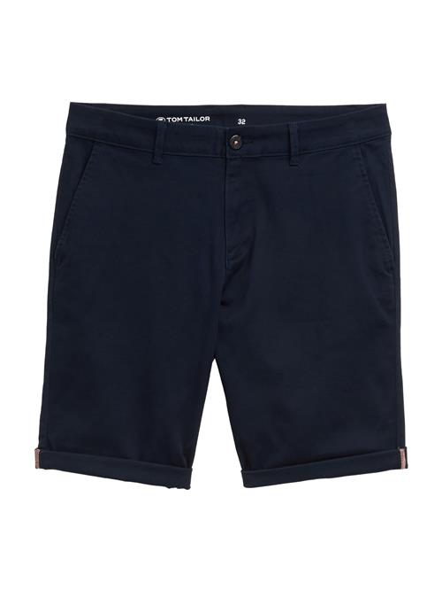 TOM TAILOR Lærredsbukser  mørkeblå