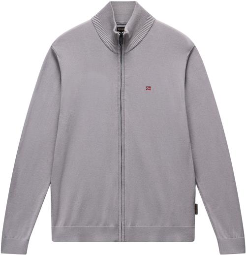 NAPAPIJRI Cardigan 'DECATUR'  grå / mørkerød / sort / hvid