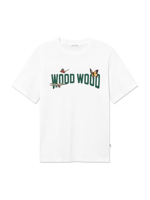 WOOD WOOD Bluser & t-shirts 'WWBobby'  siv / lyseorange / sort / hvid