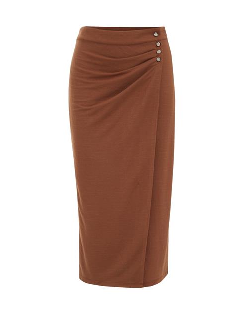 WE Fashion Nederdel  brun