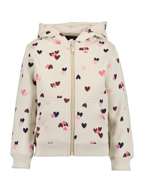 BLUE SEVEN Sweatjakke  creme / navy / gammelrosa / carminrød