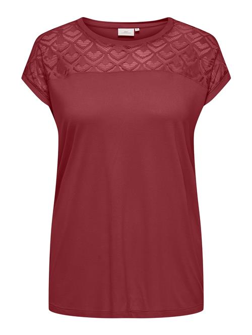 ONLY Carmakoma Shirts 'CARFlake'  mørkerød