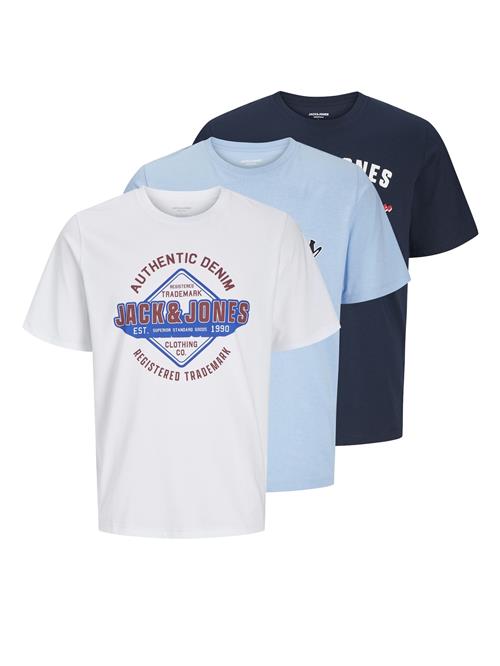 JACK & JONES Bluser & t-shirts  blå / sort / hvid
