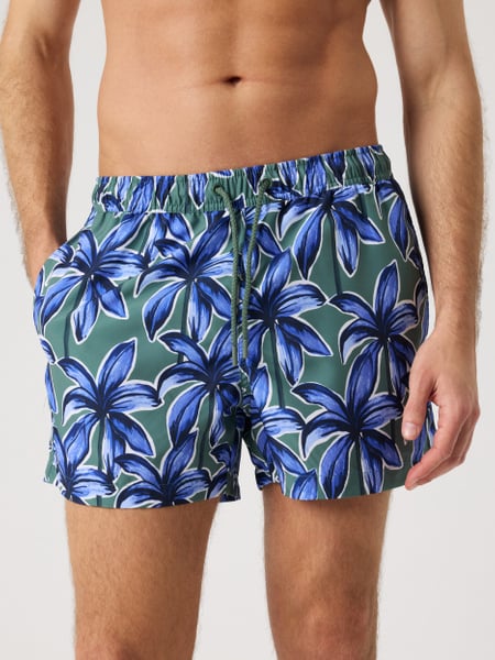 Björn Borg Borg Print Swim Shorts Blå, XXL