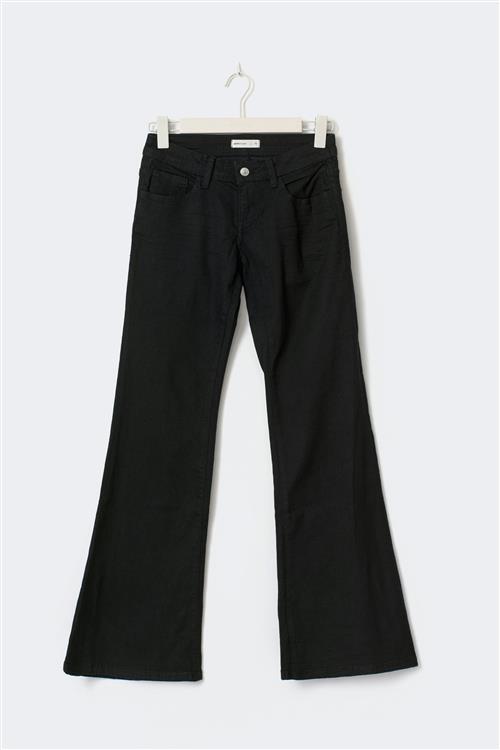 Gina Tricot - Ultra low flare tall jeans - ultra low waist - Sort - 38 - Dame