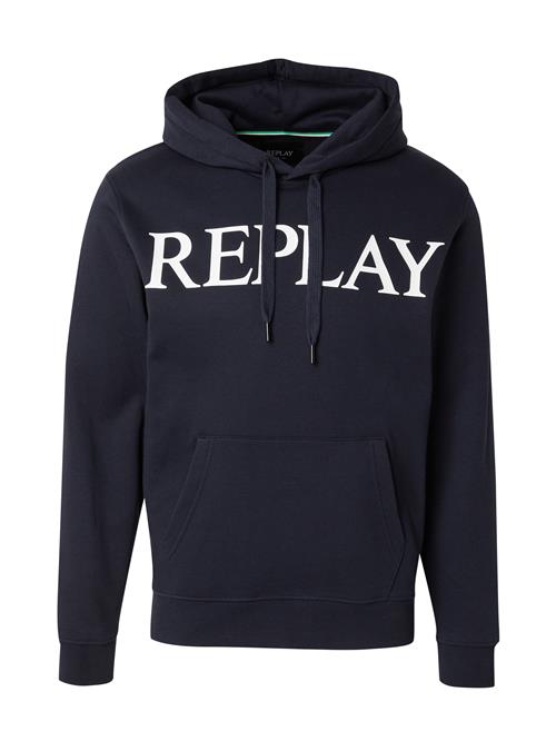 REPLAY Sweatshirt  natblå / hvid