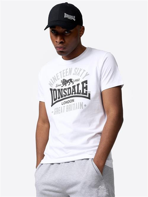 LONSDALE Bluser & t-shirts 'Kilchoan'  lysegrå / sort / hvid