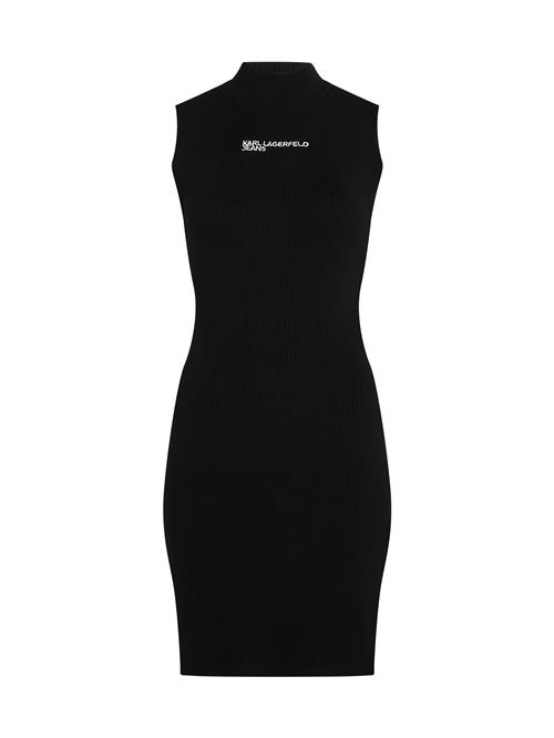 KARL LAGERFELD JEANS Strikkjole  sort / hvid