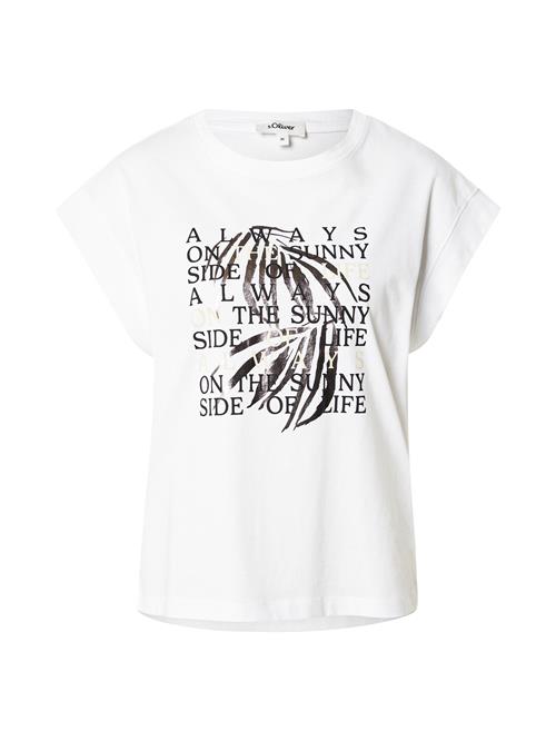 s.Oliver Shirts  stone / sort / hvid