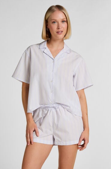 Hunkemöller Stribede bomuldsshorts Lilla