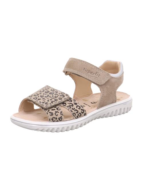 SUPERFIT Sandaler 'Sparkle'  beige / mørkebrun / hvid