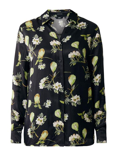 MEXX Bluse  rustbrun / lysegrøn / sort / hvid