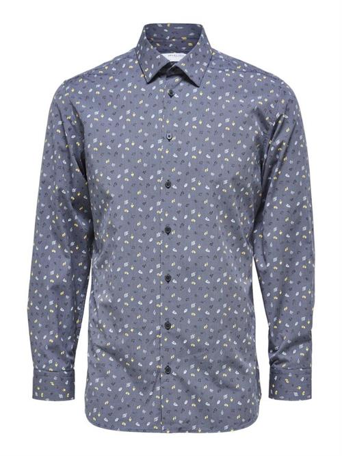 SLHSLIMHUGO-AOP SHIRT LS CLASSIC B