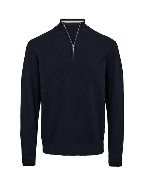 Zip collar regular fit knit